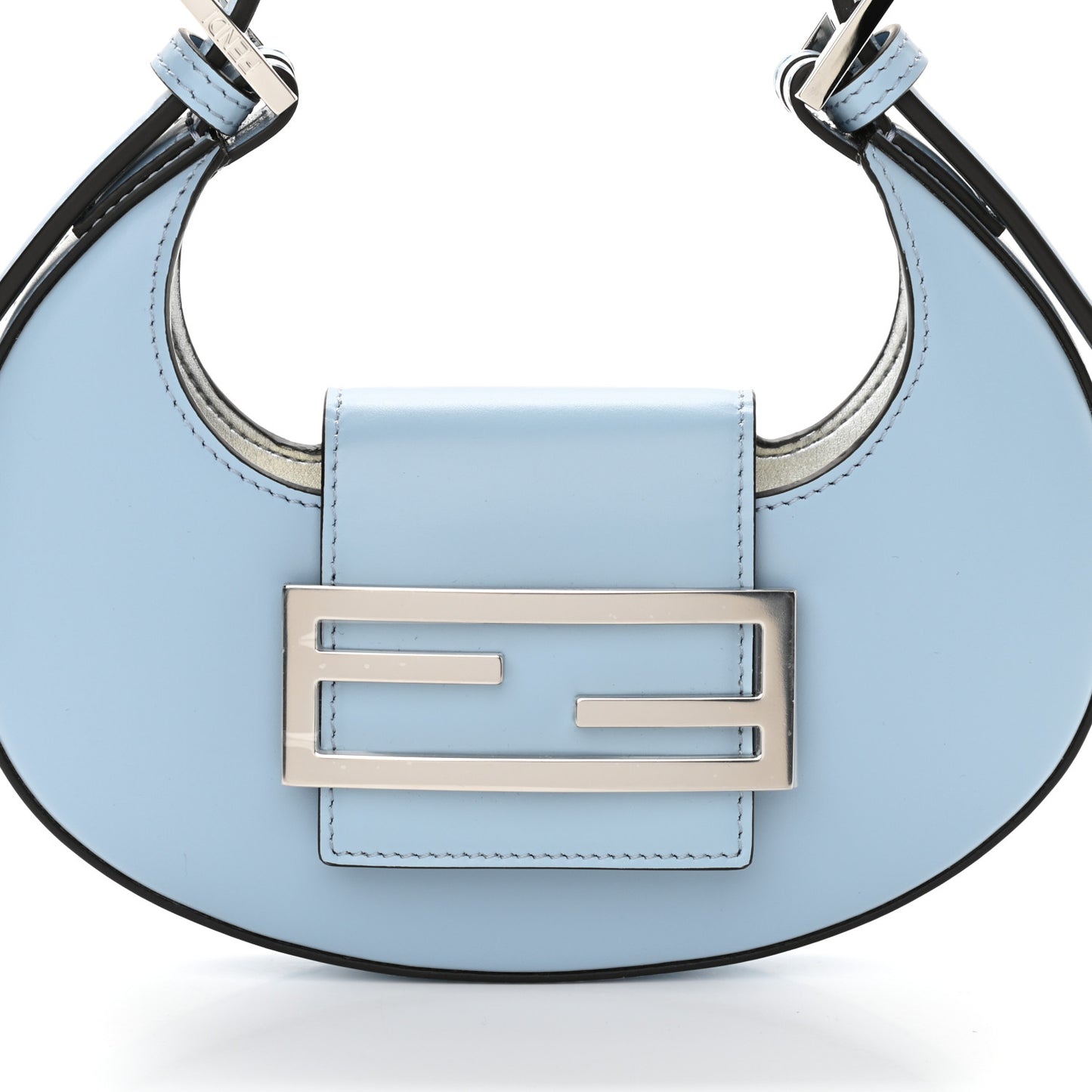 Vitello King Mini Cookie Hobo Bag Azzurro Baby
