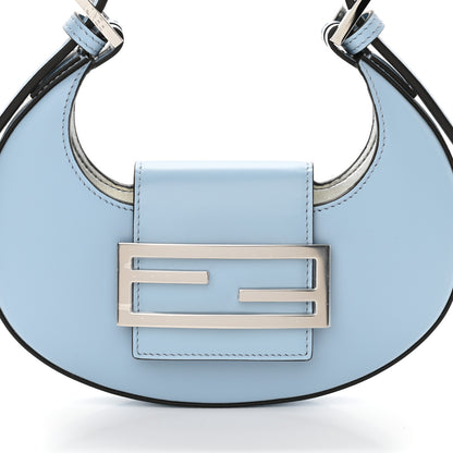 Fendi Vitello King Mini Cookie Hobo Bag Azzurro Baby 8 of 10