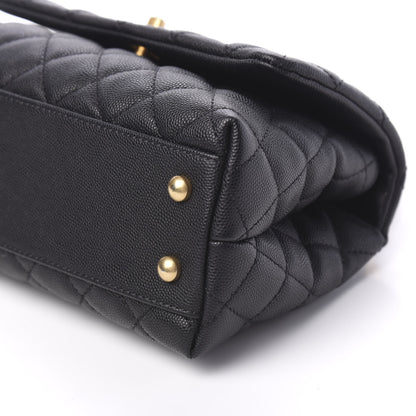 Chanel Caviar Lizard Embossed Quilted Mini Coco Handle Flap Black 15 of 20