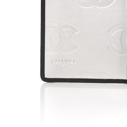 Chanel Calfskin Quilted Cambon Yen Wallet Black Silver 6 of 9