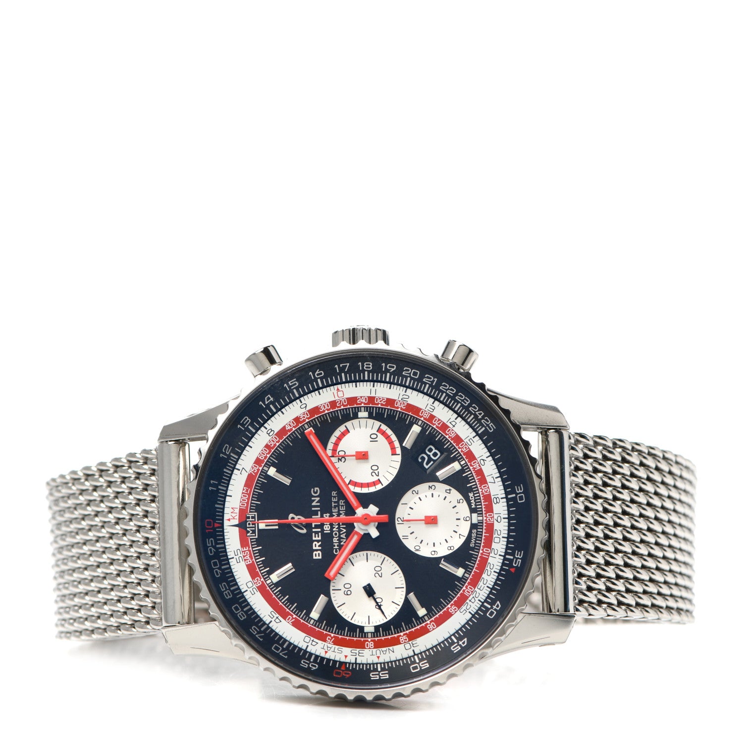 Breitling Stainless Steel 43mm Navitimer Swiss Air Chronograph Automatic Watch Black AB0121 2 of 5