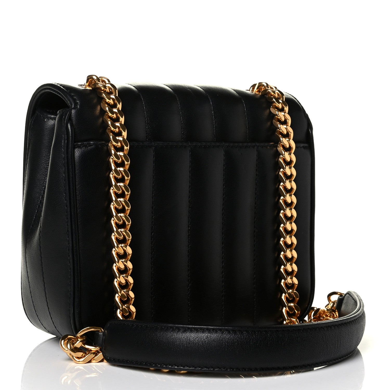 Saint Laurent Lambskin Matelasse Monogram Small Vicky Chain Bag Black 2 of 6
