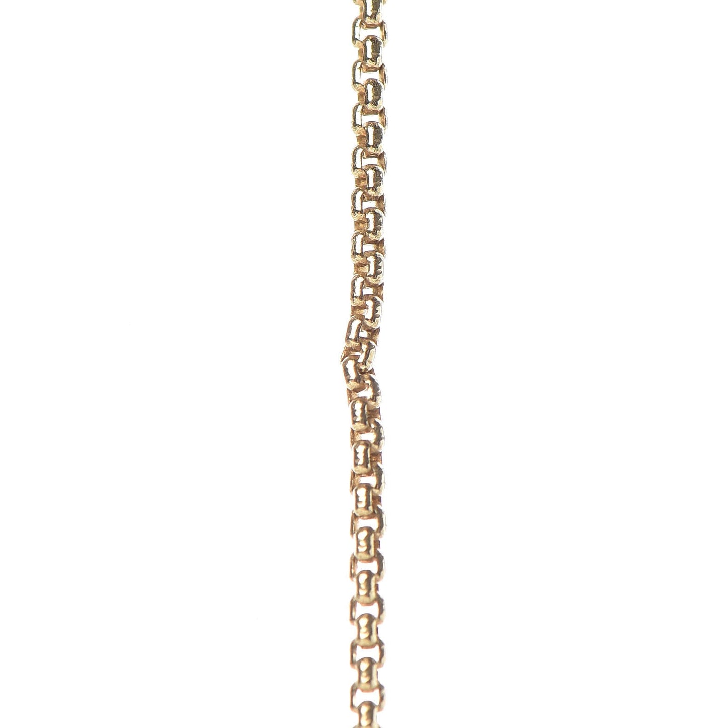 18K Yellow Gold Blue Topaz 11mm Infinity Pendant Necklace