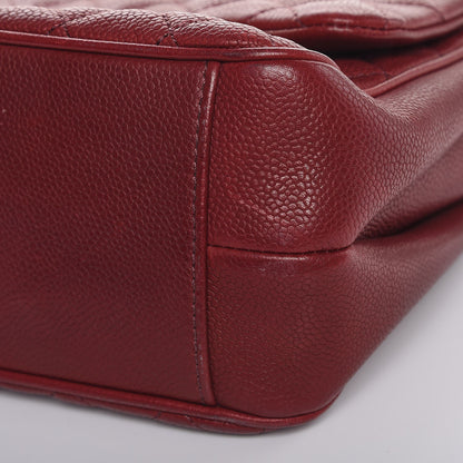 Chanel Caviar Quilted Medium Rock In Rome Single Flap Burgundy 10 of 10