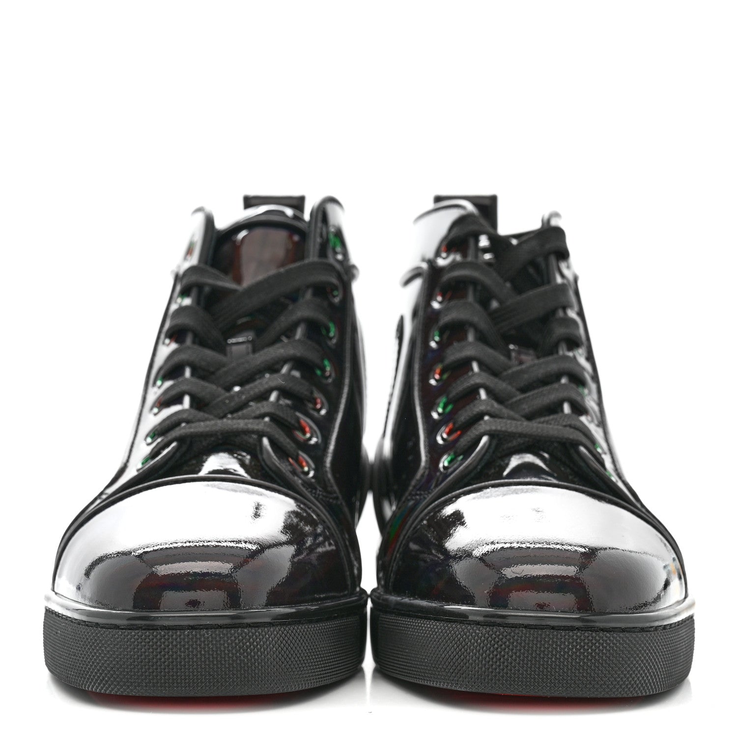Christian Louboutin Patent Psychic Mens Louis Orlato Flat Sneakers 39 Black 3 of 10