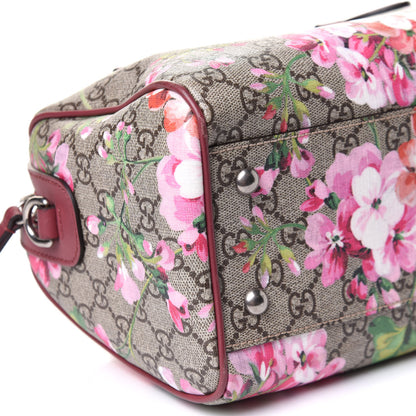 Gucci GG Supreme Monogram Blooms Small Boston Beige Multicolor Dry Rose 9 of 11