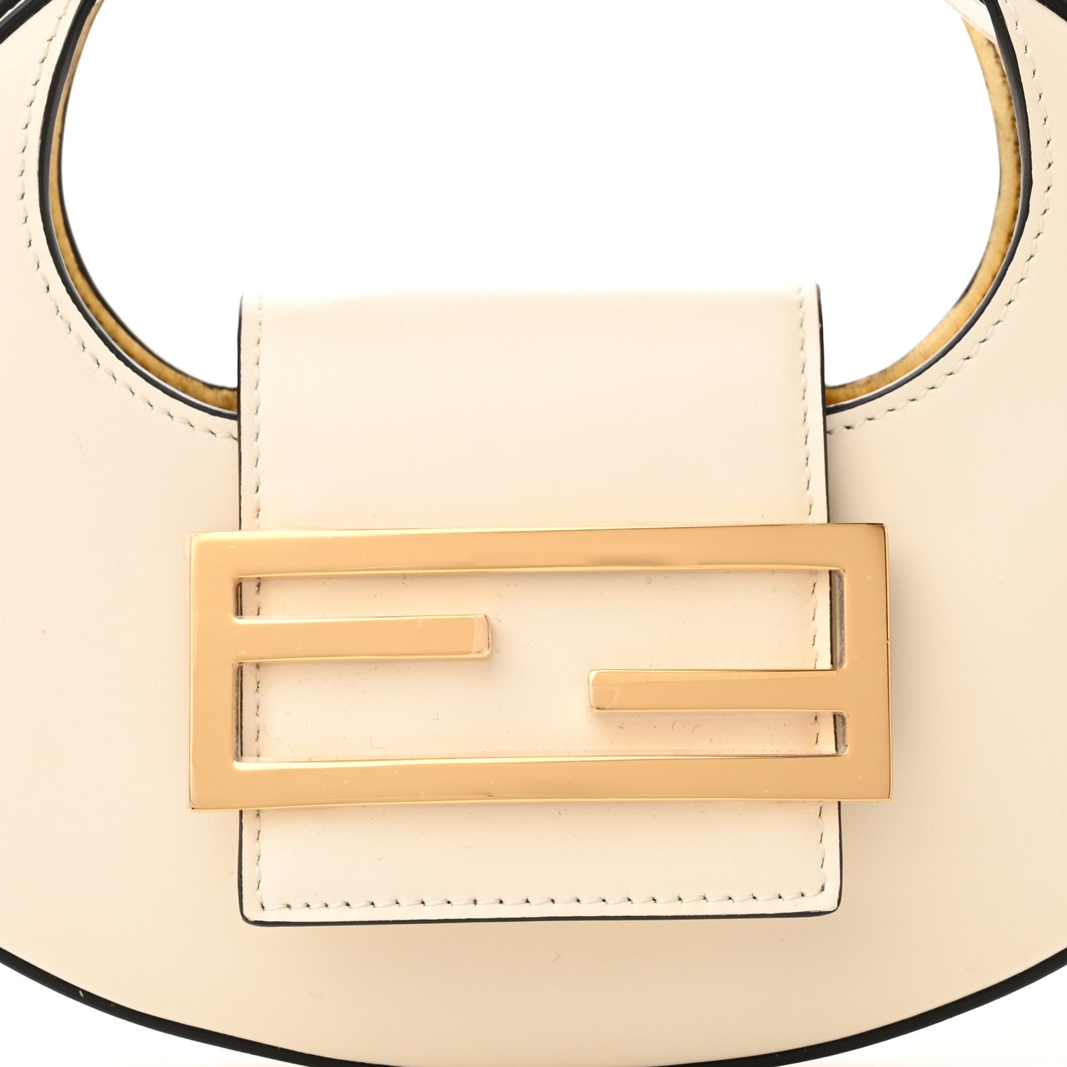 Fendi Vitello King Mini Cookie Hobo Bag White Ice 9 of 12