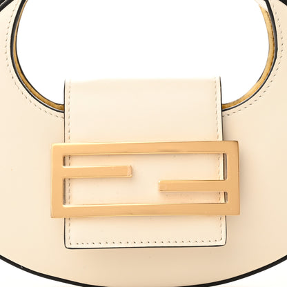 Fendi Vitello King Mini Cookie Hobo Bag White Ice 9 of 12