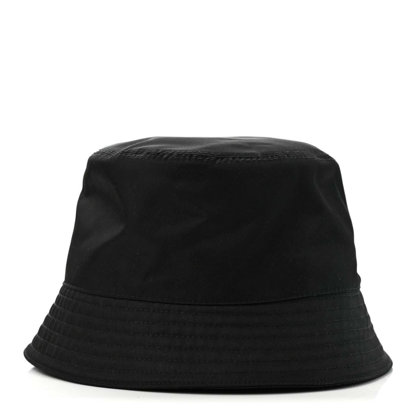 Re-Nylon Metal Triangle Logo Womens Bucket Hat M Black