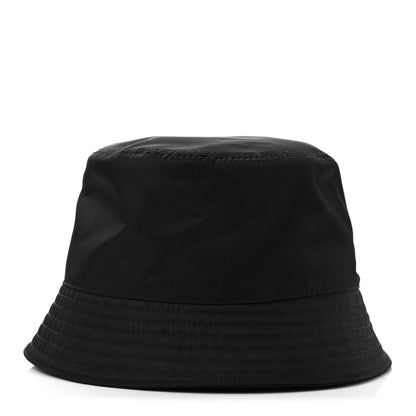 Prada Re-Nylon Metal Triangle Logo Womens Bucket Hat M Black 1 of 8