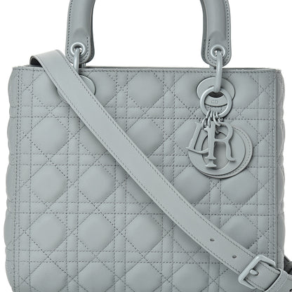 Christian Dior Ultra Matte Calfskin Cannage Medium Lady Dior Grey Stone 7 of 10