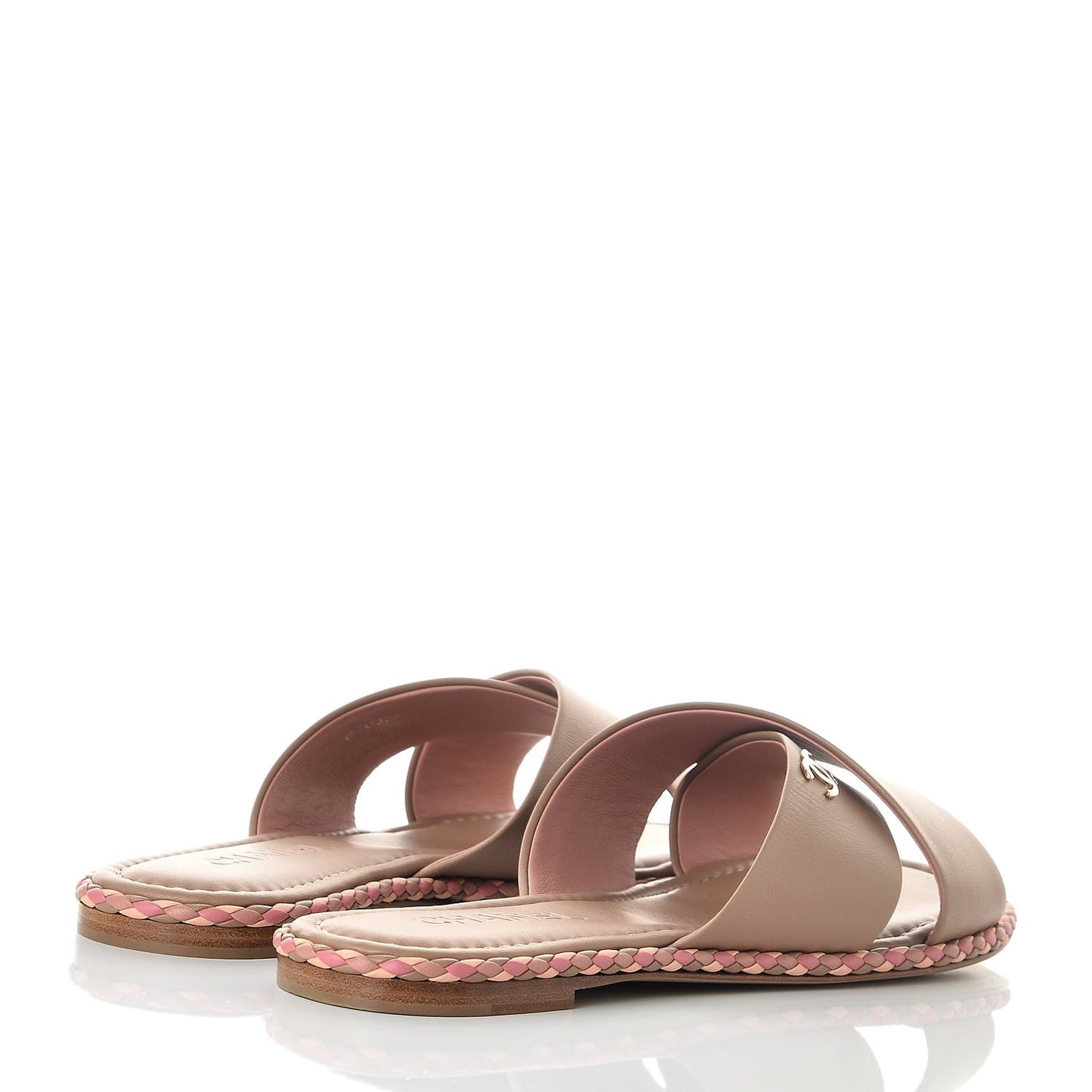 Lambskin Mule Sandals 42 Light Brown