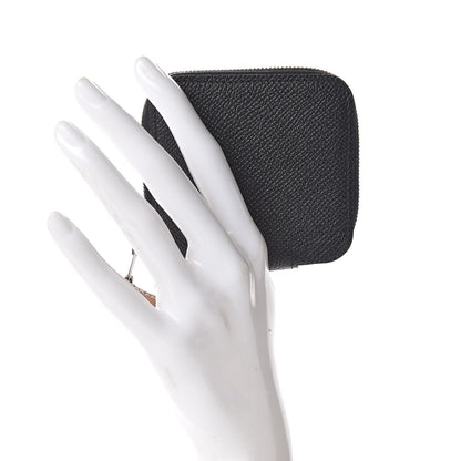 Hermes Epsom Silk'in Coin Purse Black 2 of 8