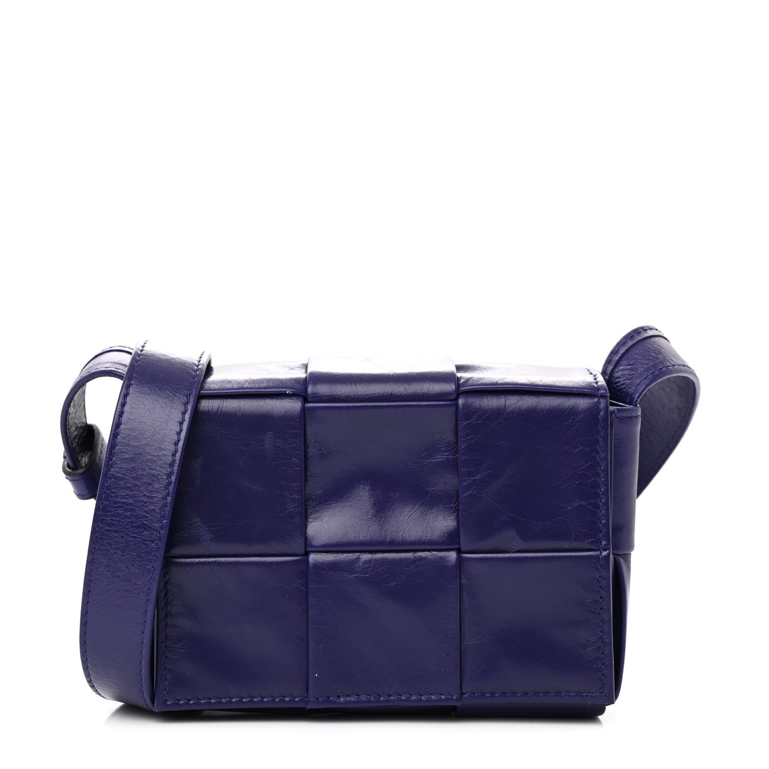 Bottega Veneta Paper Calfskin Maxi Intreccio Extra Mini Cassette Crossbody Bag Purple 1 of 10