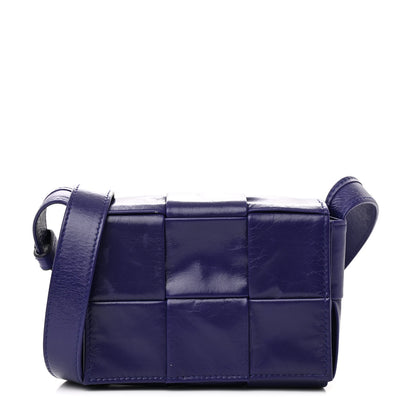 Bottega Veneta Paper Calfskin Maxi Intreccio Extra Mini Cassette Crossbody Bag Purple 1 of 10