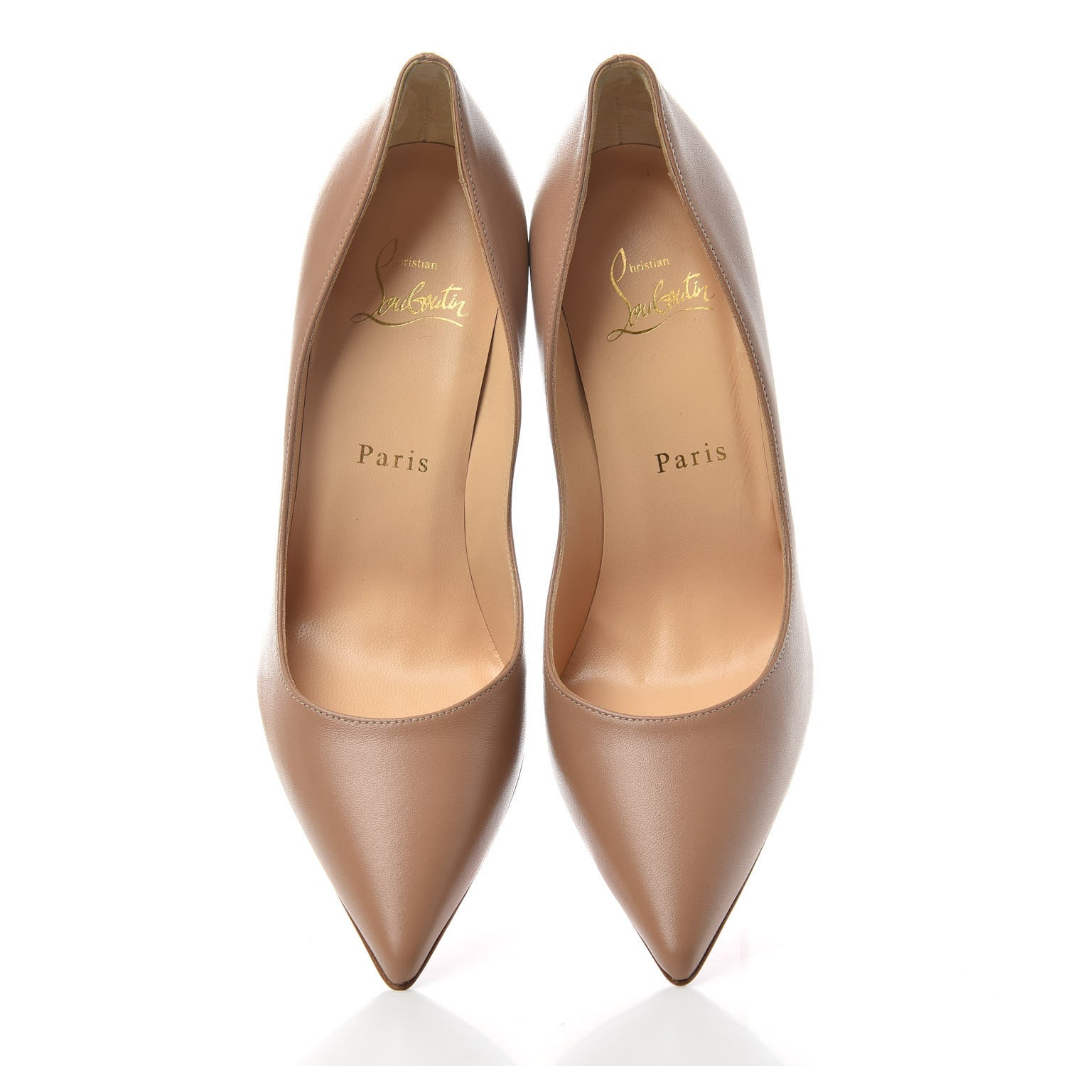 Christian Louboutin Nappa Apostrophy 100 Pumps 36 Nude 5 of 10