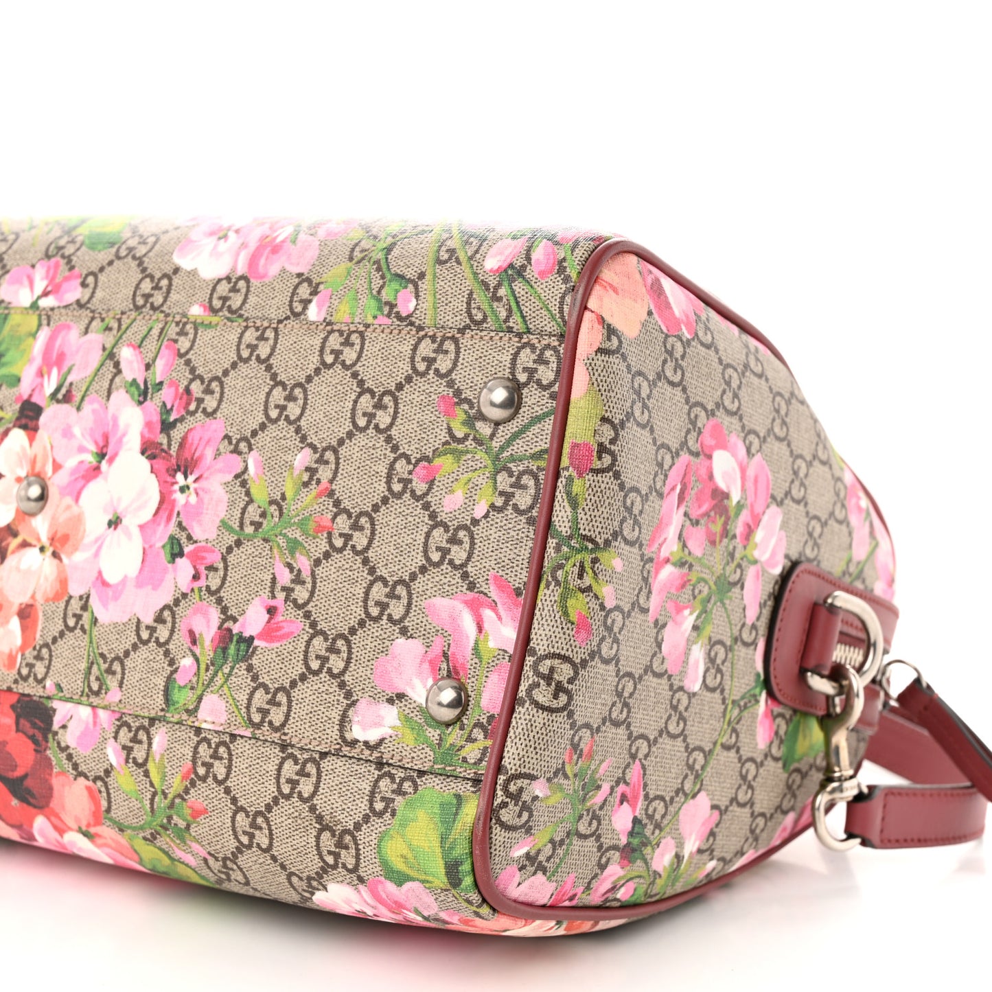 GG Supreme Monogram Blooms Medium Boston Beige Multicolor Dry Rose
