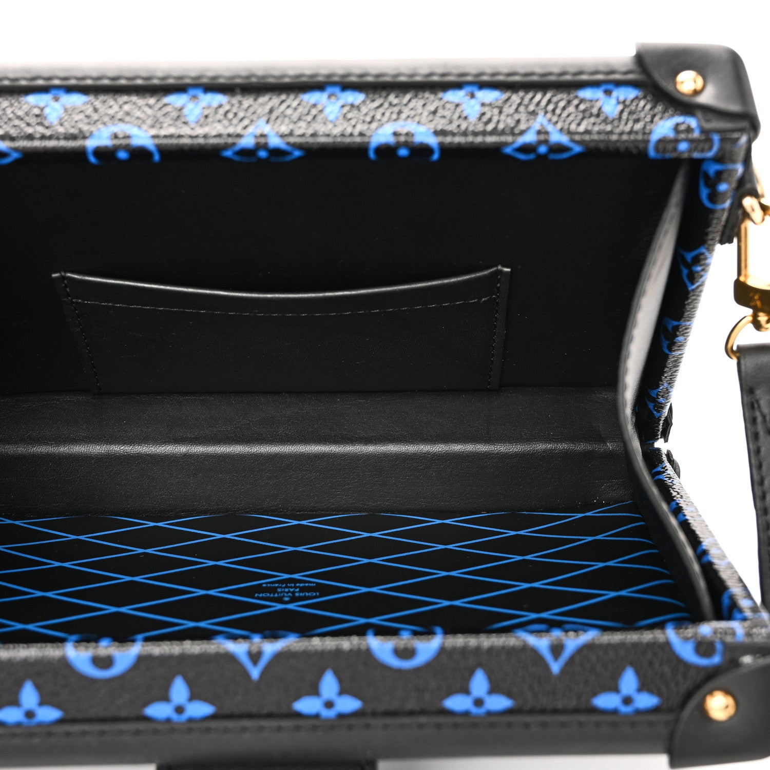 Louis Vuitton Monogram Petite Malle Blue Black 5 of 9