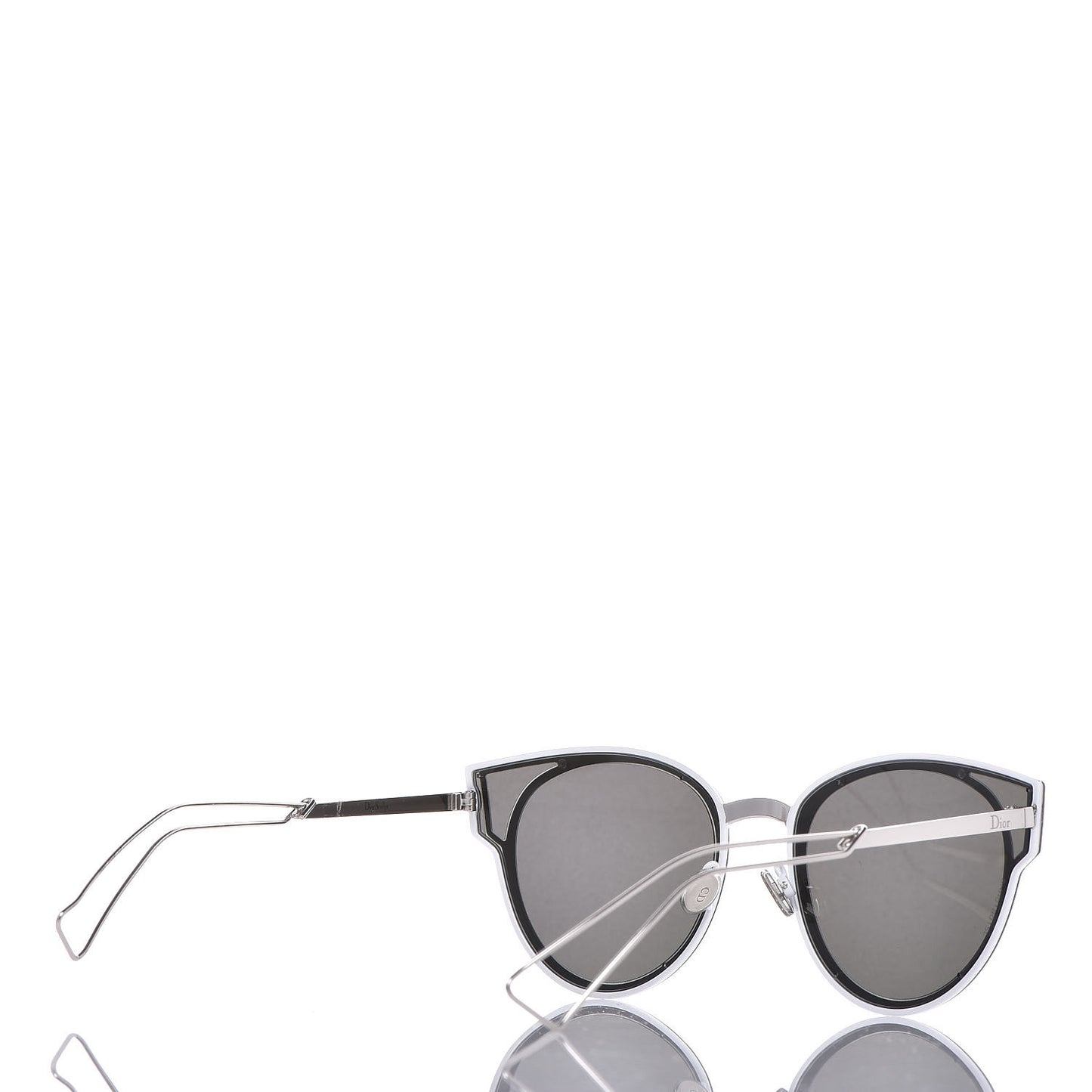 Sculpt Cat Eye Sunglasses Shiny Palladium