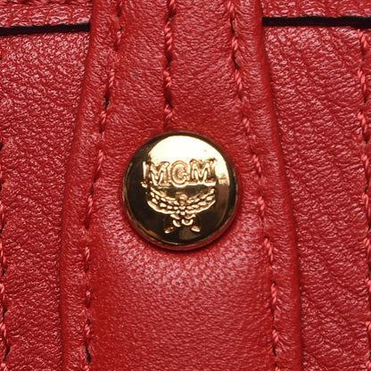 MCM Visetos Large Liz Reversible Shopper Tote Ruby Red 10 of 16