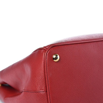 Prada Saffiano Large Galleria Double Zip Tote Fuoco 12 of 21