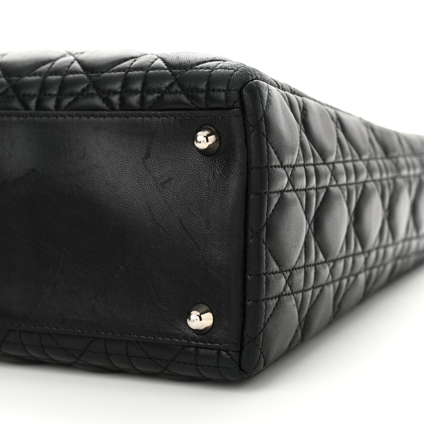 Lambskin Cannage Large Lady Dior Black
