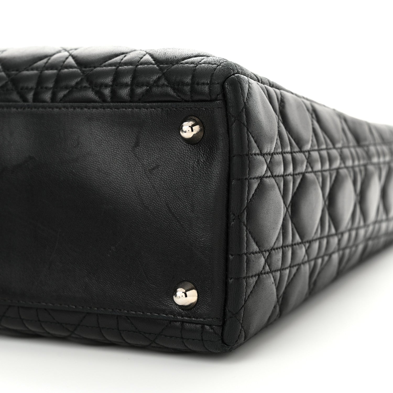 Christian Dior Lambskin Cannage Large Lady Dior Black 10 of 15