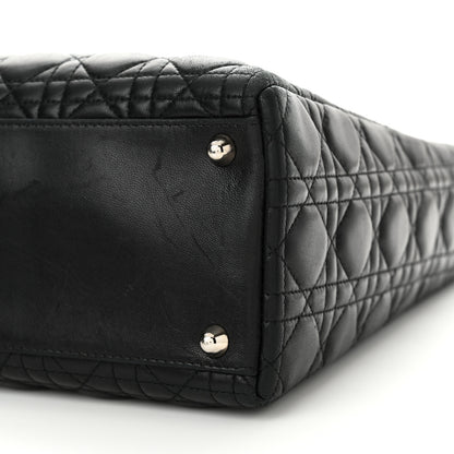 Christian Dior Lambskin Cannage Large Lady Dior Black 10 of 15