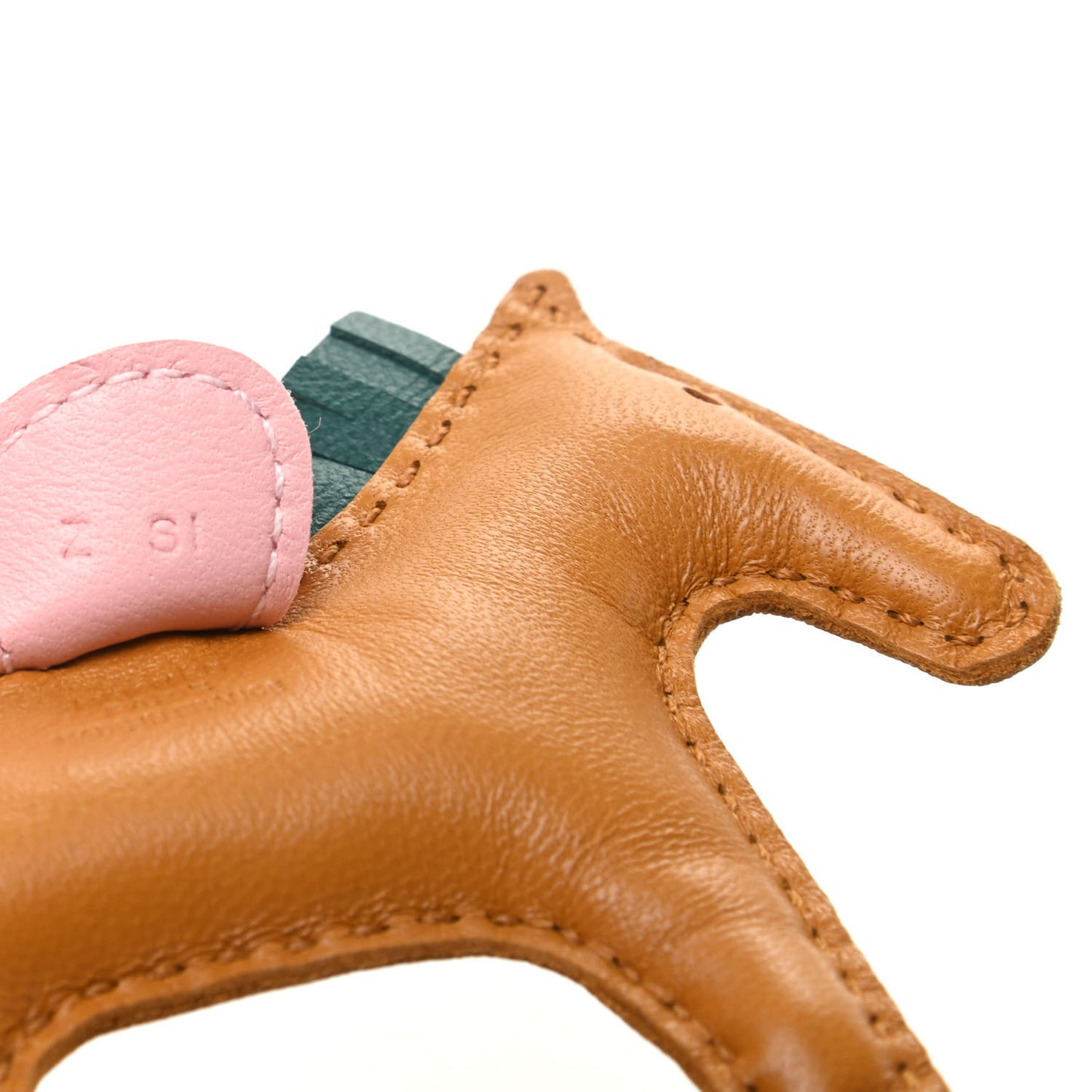 Milo Lambskin Grigri Rodeo Horse Bag Charm PM Sesame Malachite Rose Sakura