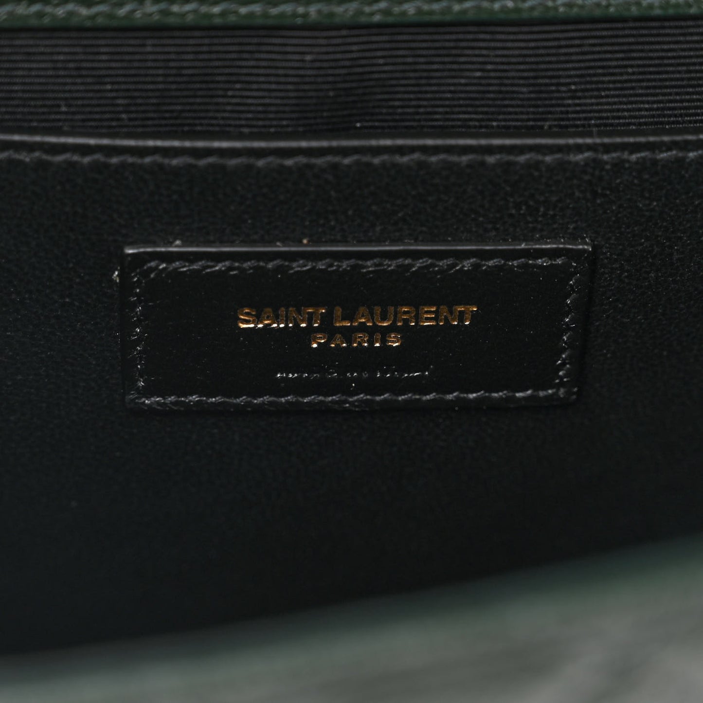 Grain De Poudre Textured Mixed Matelasse Medium Triquilt Monogram Satchel Vert Fonce