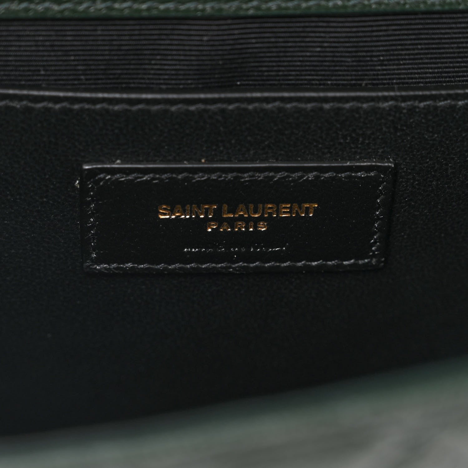 Saint Laurent Grain De Poudre Textured Mixed Matelasse Medium Triquilt Monogram Satchel Vert Fonce 6 of 11