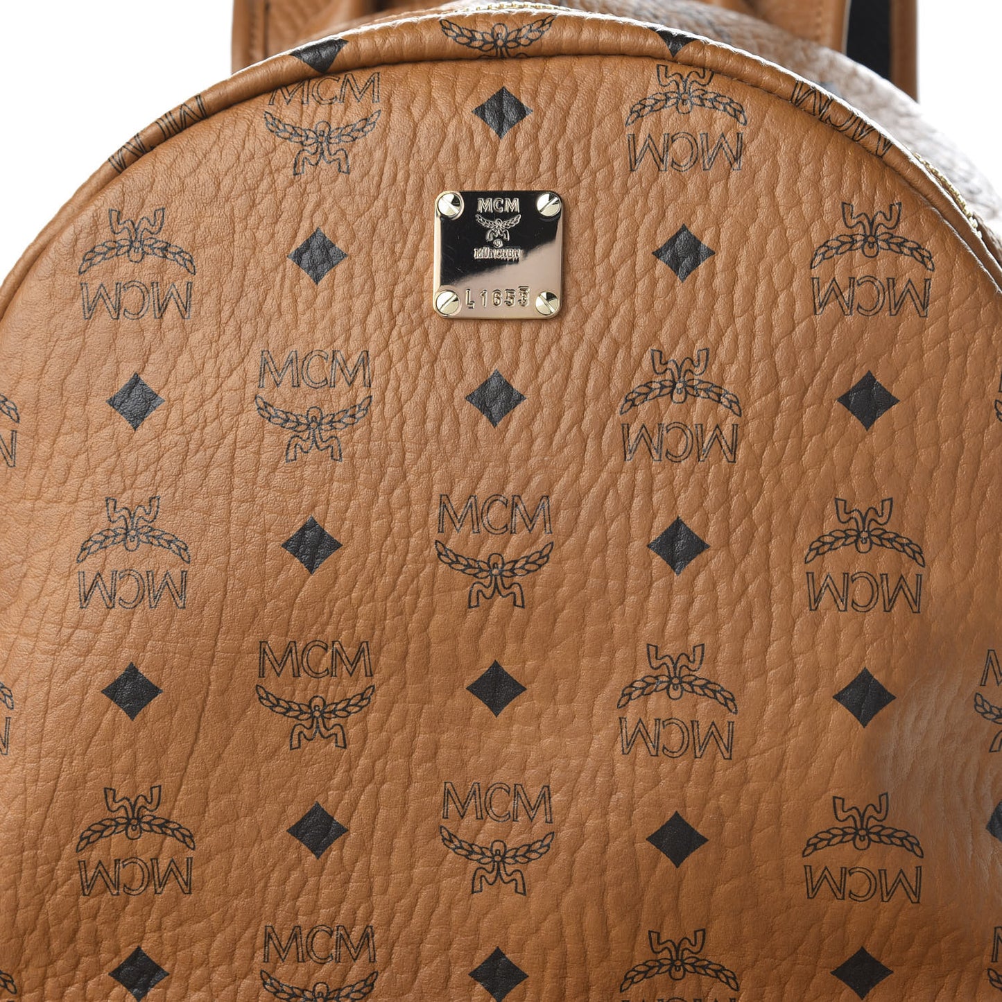 Visetos Medium Side Studs Stark Backpack Cognac