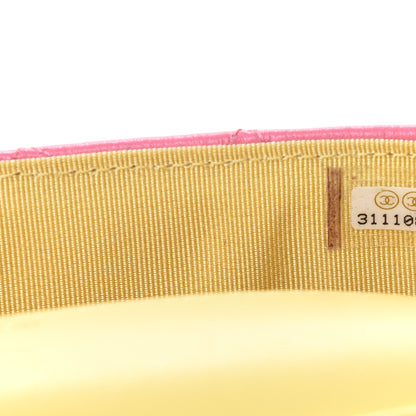 Chanel Lambskin Quilted Glasses Case With Chain Pink Yellow 10 of 11