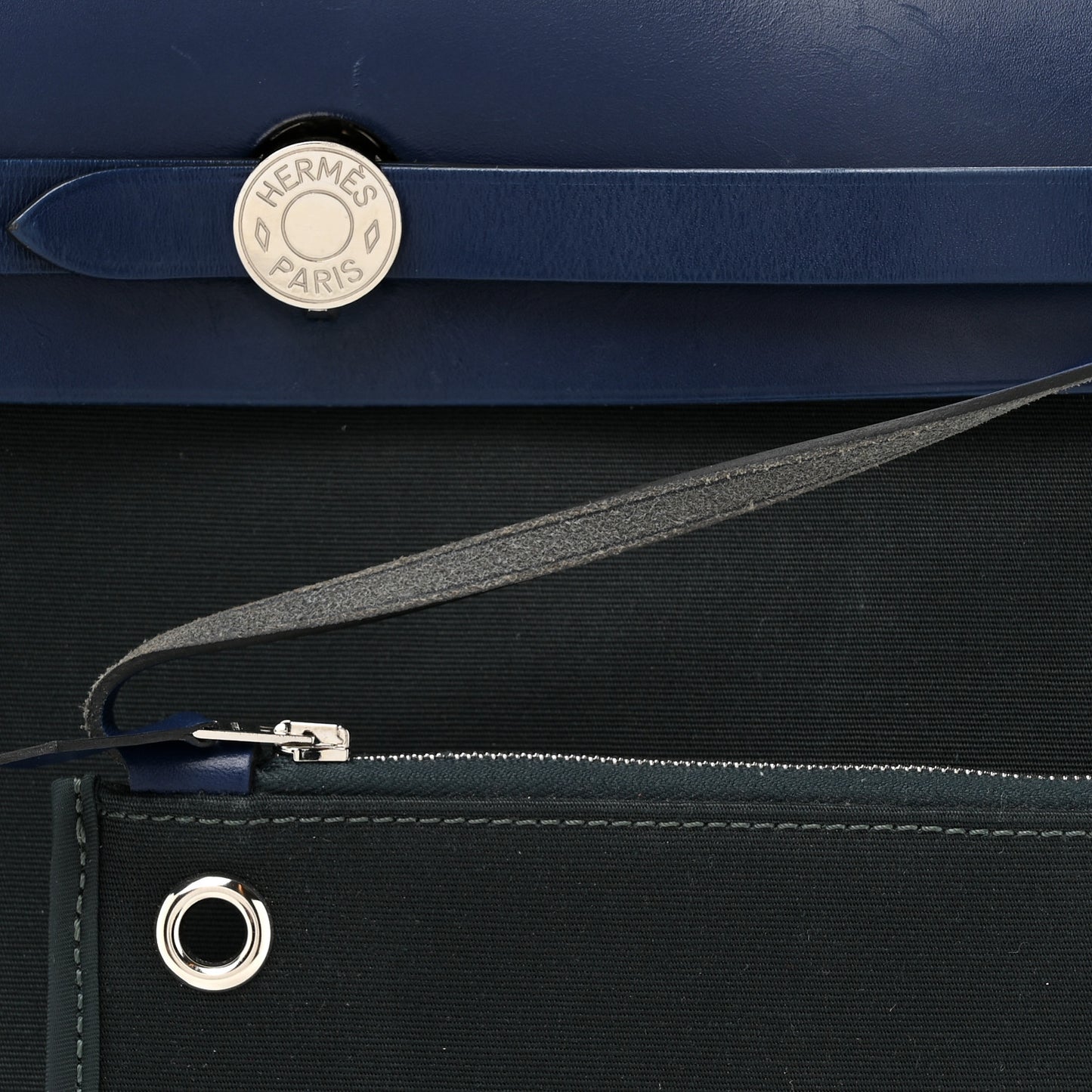 Military Toile Vache Hunter Herbag Zip 31 PM Bleu Marine Bleu Saphir