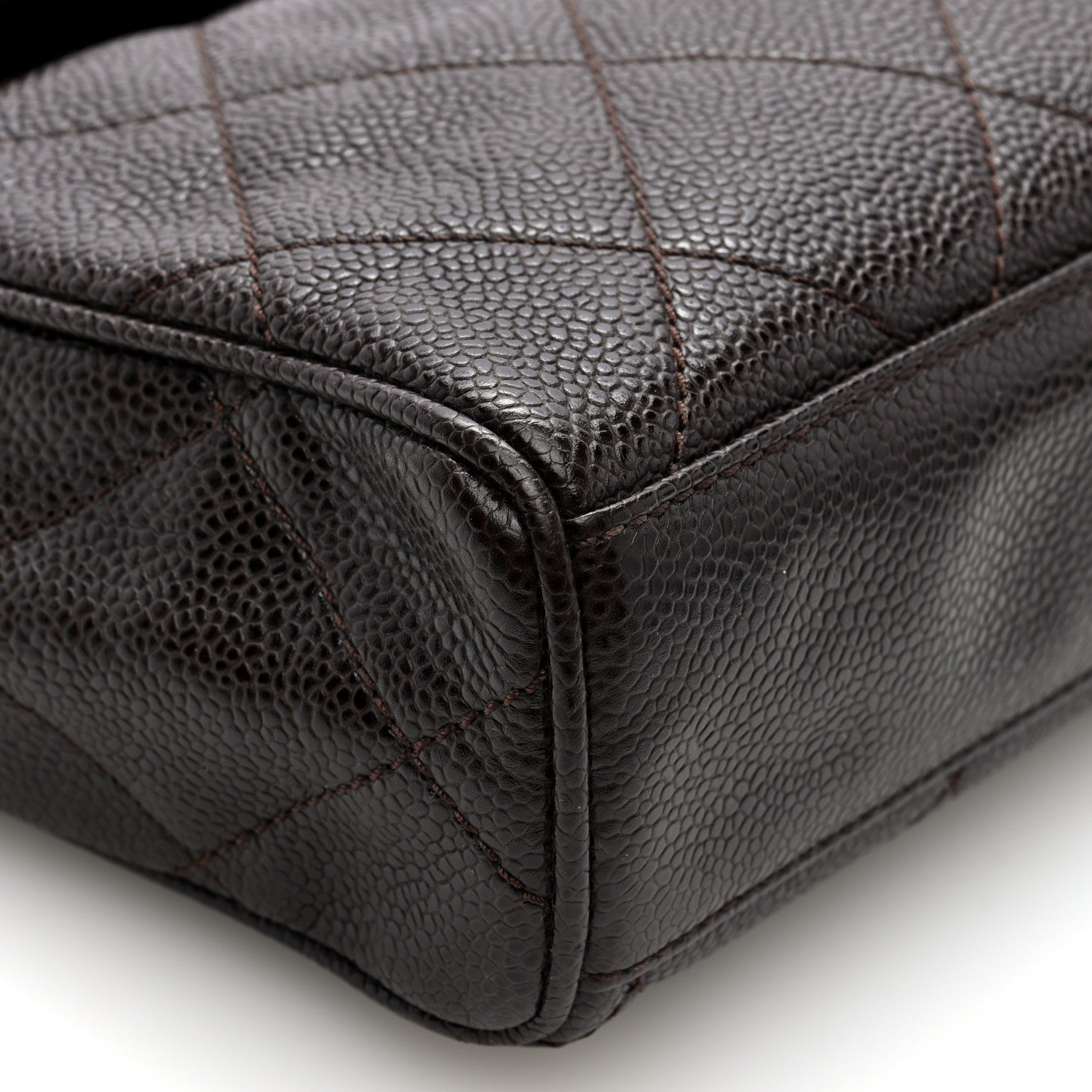 Chanel Caviar Quilted Medium Single Flap Brown 9 of 10