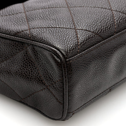 Chanel Caviar Quilted Medium Single Flap Brown 9 of 10
