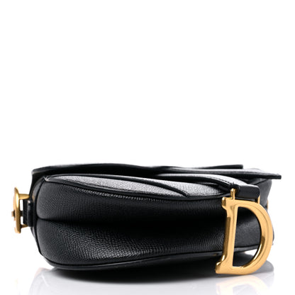 Christian Dior Grained Calfskin Mini Saddle Bag Black 4 of 10