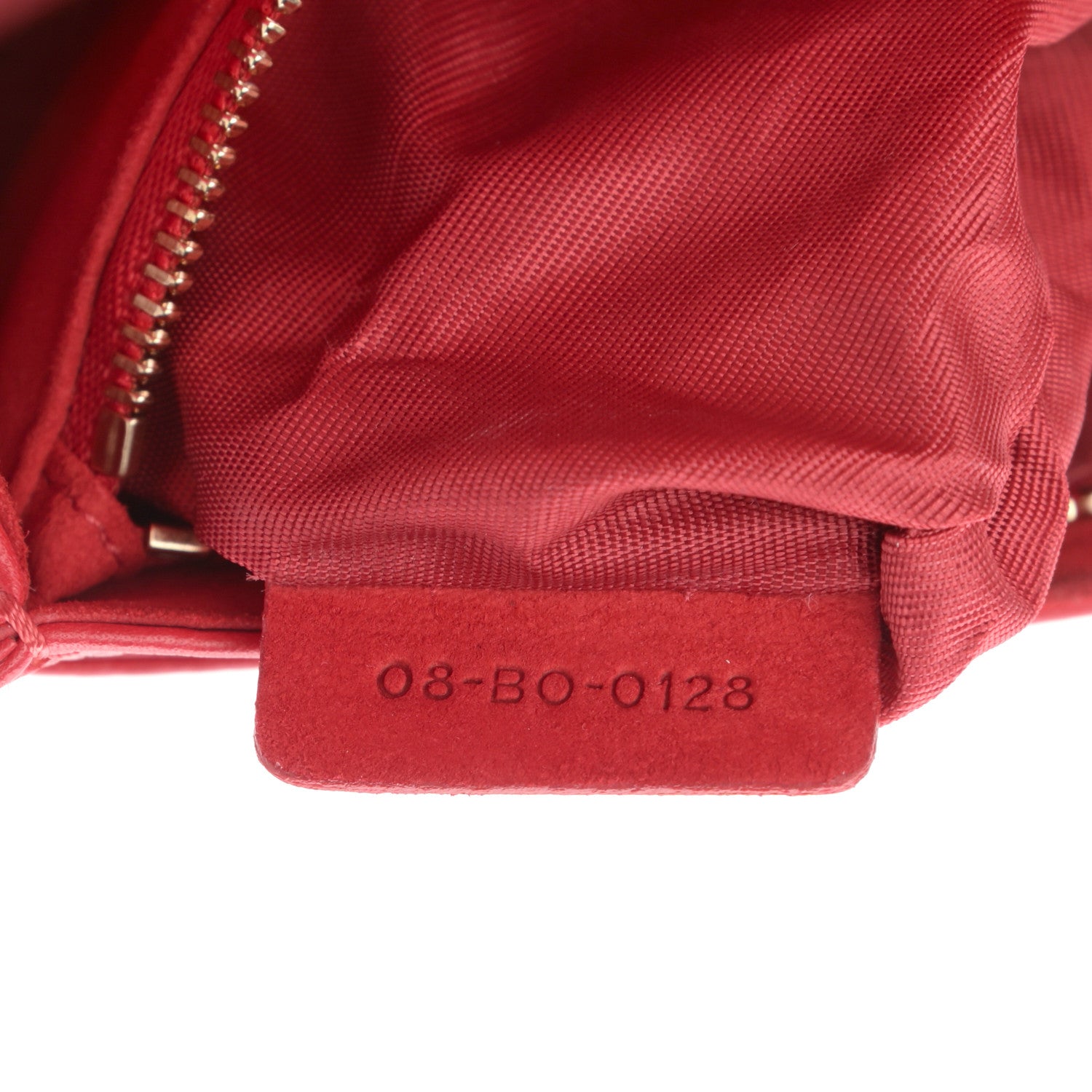 Christian Dior Grained Calfskin Diorama Wallet on Chain Pouch Rouge Vif 8 of 12