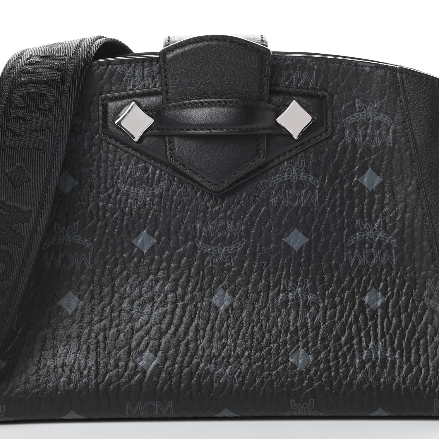 MCM Visetos Small Essential Crossbody Bag Black 8 of 11