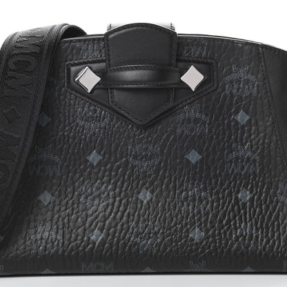 MCM Visetos Small Essential Crossbody Bag Black 8 of 11