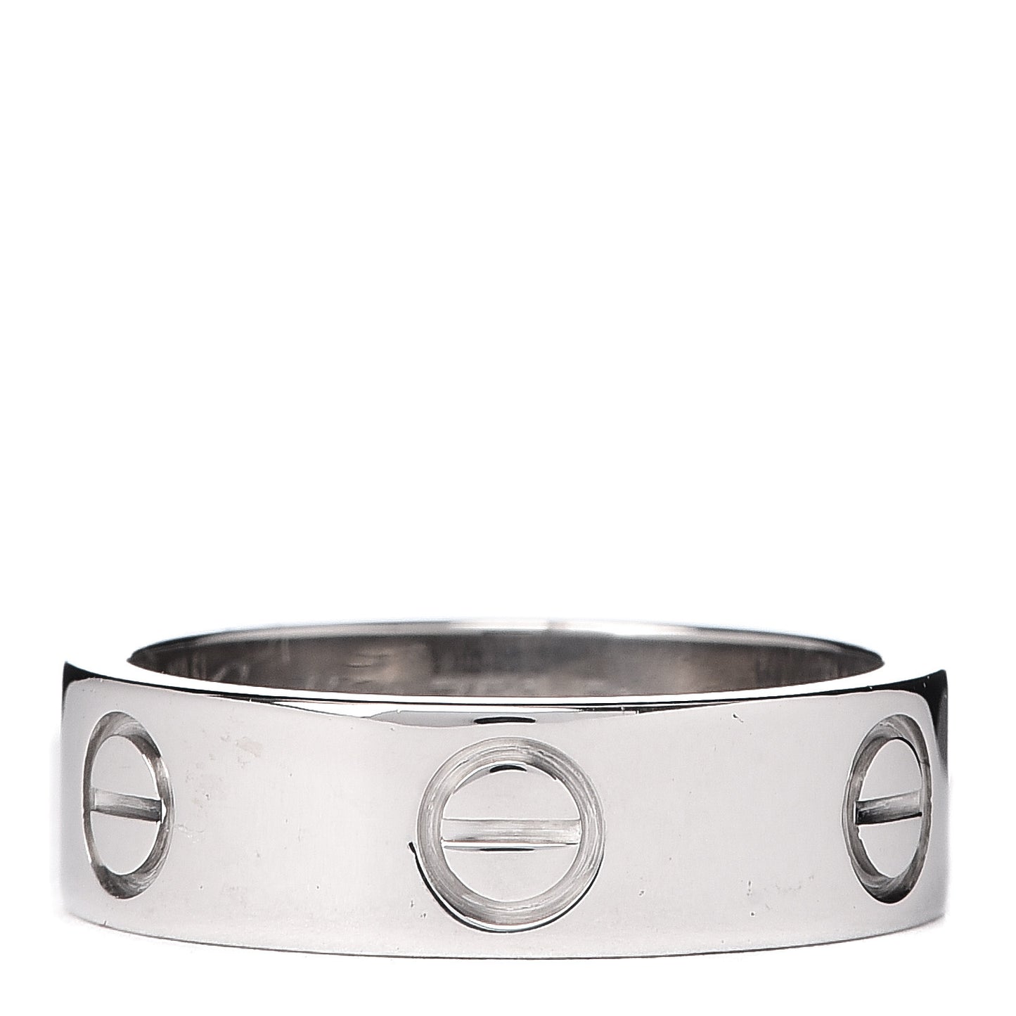 18K White Gold 5.5mm LOVE Ring 51 5.75