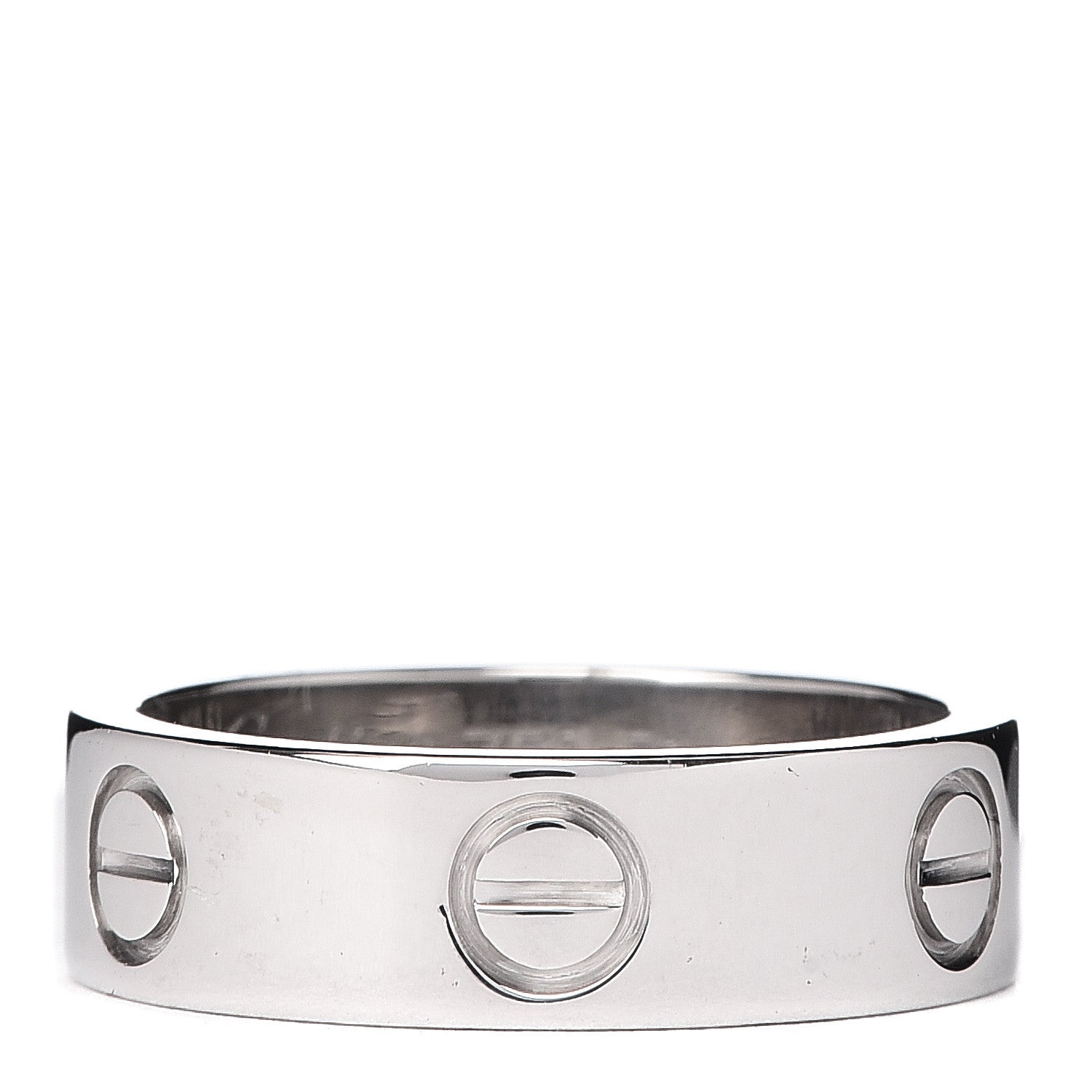 Cartier 18K White Gold 5.5mm LOVE Ring 51 5.75 1 of 4