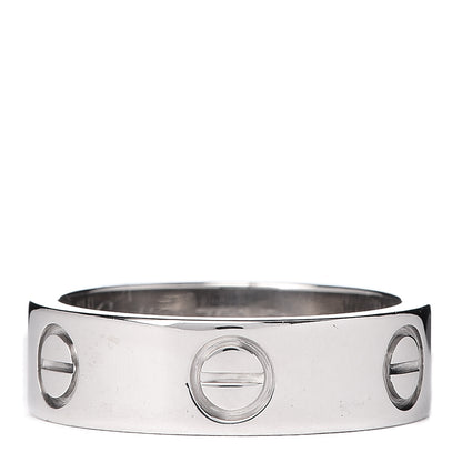 Cartier 18K White Gold 5.5mm LOVE Ring 51 5.75 1 of 4