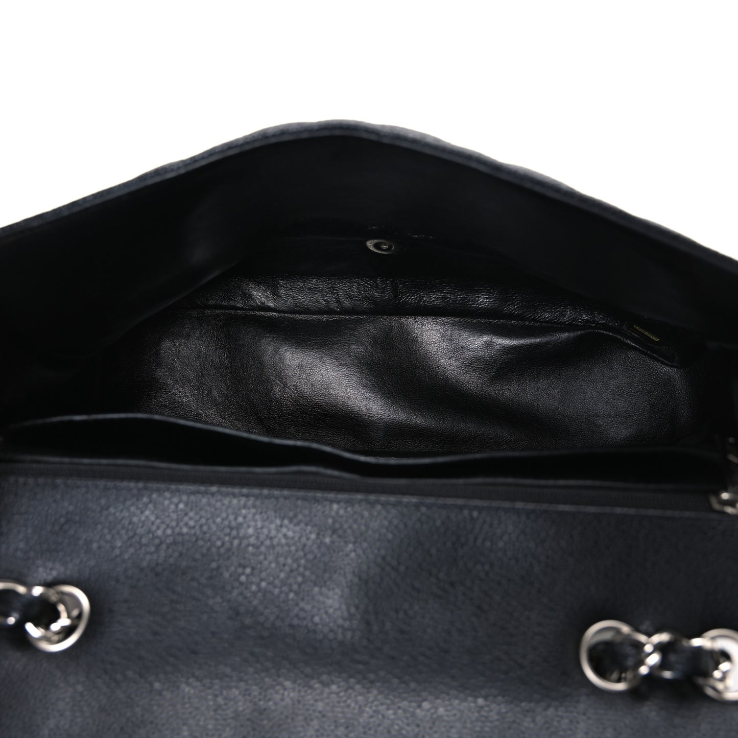 Caviar Quilted Jumbo Single Flap Black