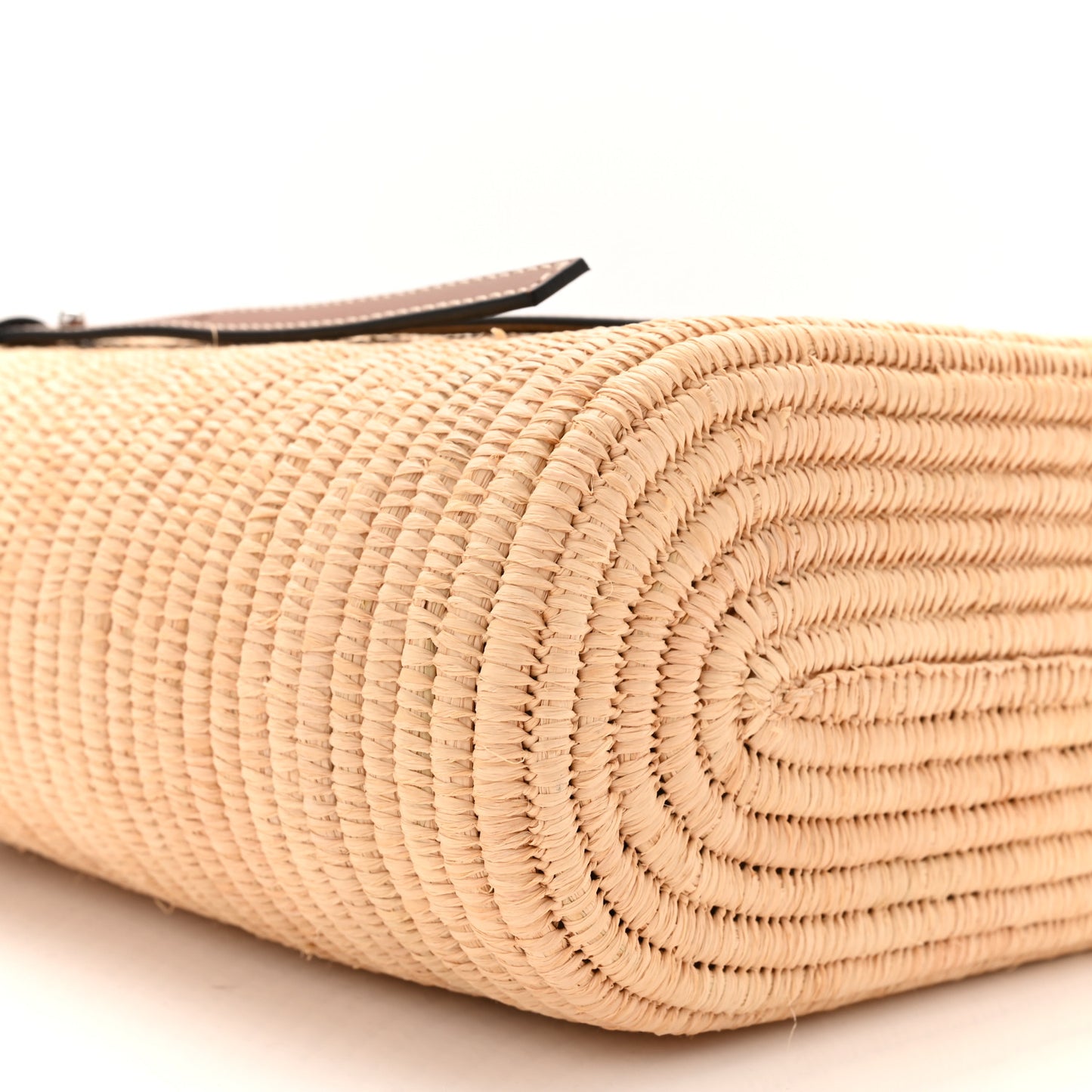Raffia Small Square Basket Tote Bag Natural Tan