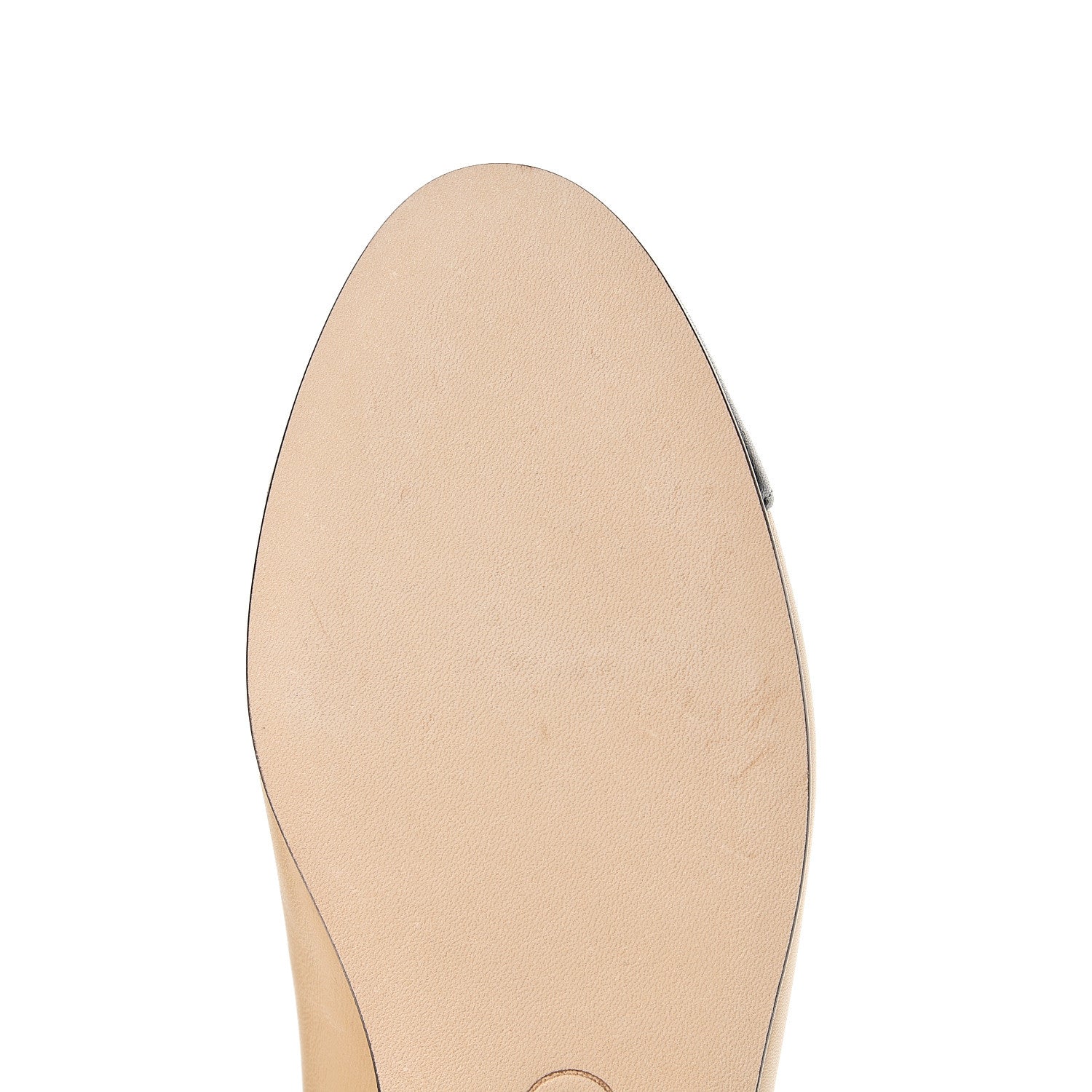 Chanel Lambskin Cap Toe CC Ballerina Flats 38 Beige Black 10 of 12