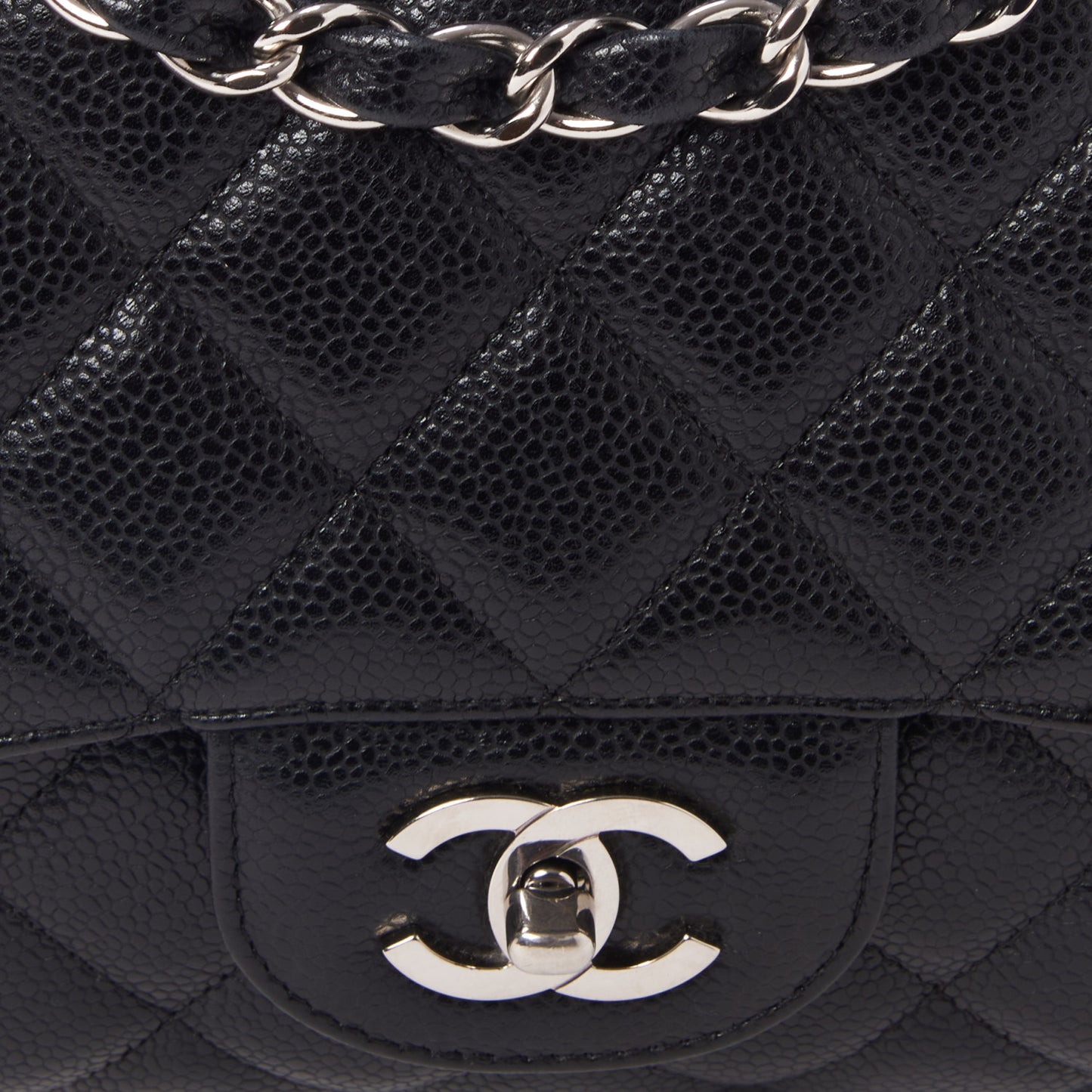 Caviar Quilted Jumbo Single Flap Black