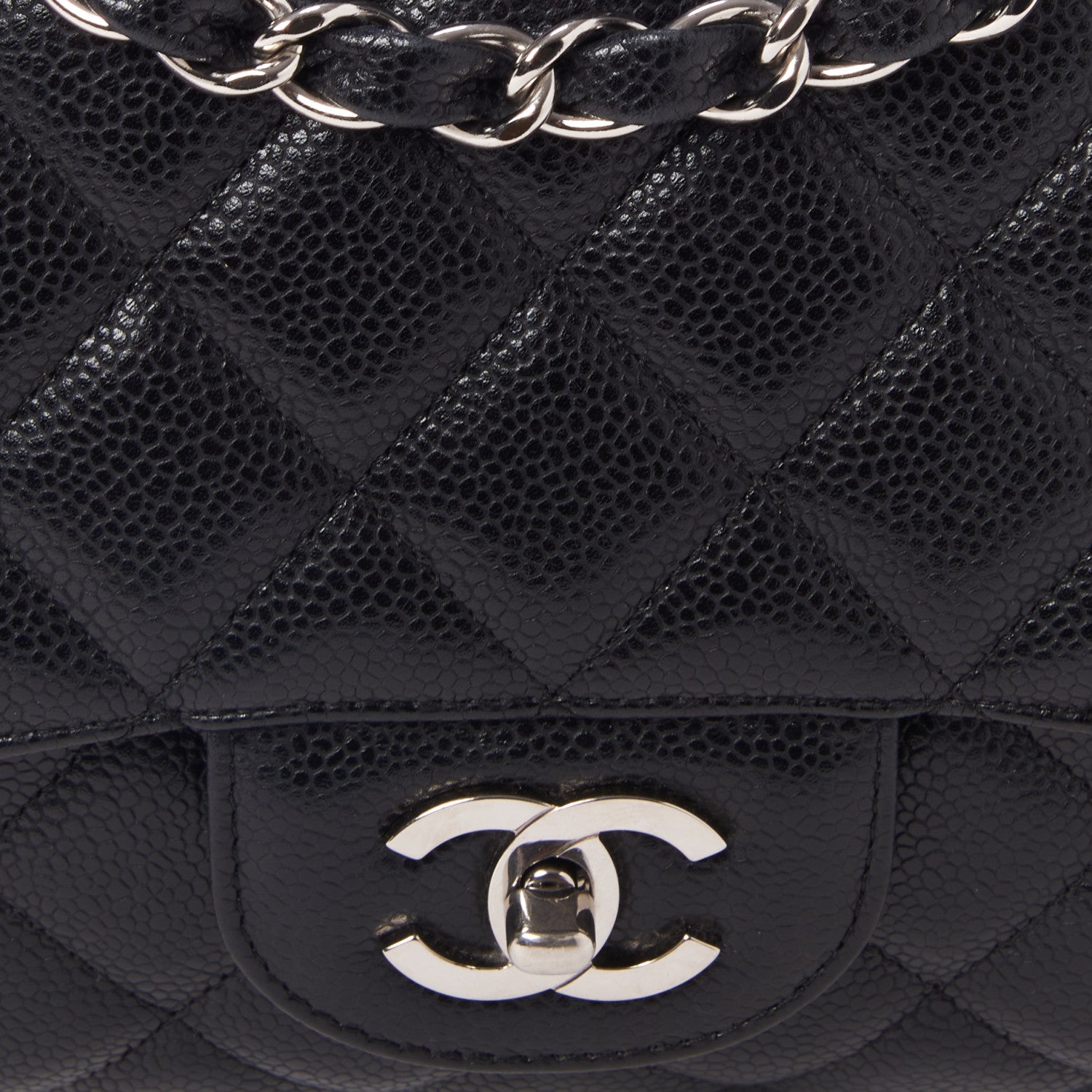 Chanel Caviar Quilted Jumbo Single Flap Black 8 of 10