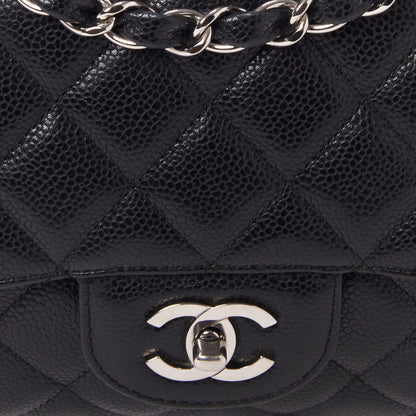 Chanel Caviar Quilted Jumbo Single Flap Black 8 of 10