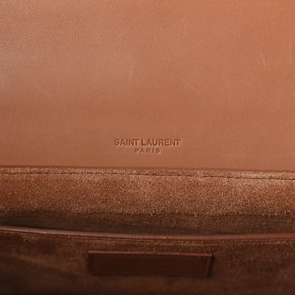 Saint Laurent Calfskin Medium Bellechasse Satchel Brown 6 of 12